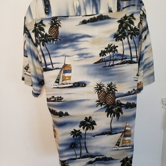 Vintage Hawaiian Tropical UBC Button-up Men's Pocket Shirt Medium - Picture 7 of 11